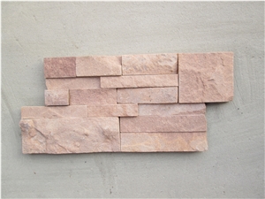 Purple Sandstone Cultured Stone Wall Panples, S Shape Interlock Ledgestone Wall Cladding Tiles Purple Sandstone Cultured Stone Wall Panples, S Shape Interlock Ledgestone Wall Cladding Tiles