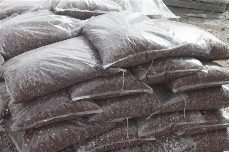 Red Machine-Made Loose Cobble Stone