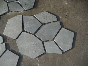 Slate Flagestone Back Mesh Floor Covering, Flagestone Slate Wall Cladding