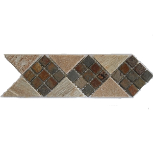 Slate Stone Wall Mosaic Border