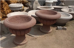 Red Sandstone Flower Pots