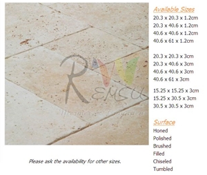 Classic Light Travertine Tumbled French Pattern