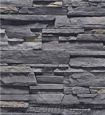 Artificial Culture Stone, Black Cultured Stone