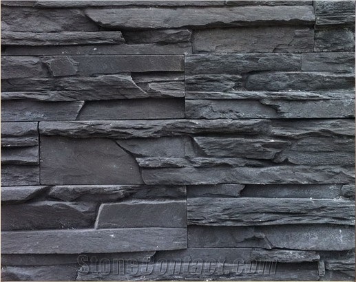 Artificial Culture Stone, Black Cultured Stone