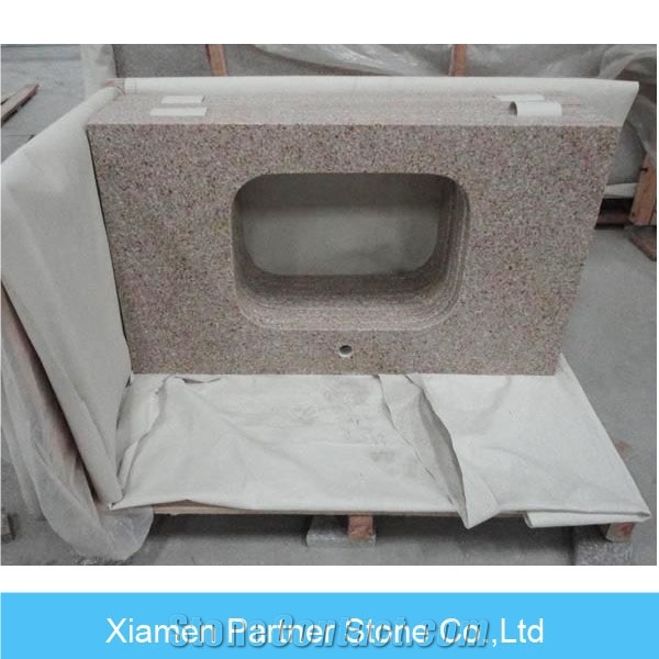 G682 L-Style Counter Top, Beige Granite Bathroom Countertops