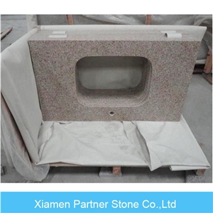 G682 L-Style Counter Top, Beige Granite Bathroom Countertops