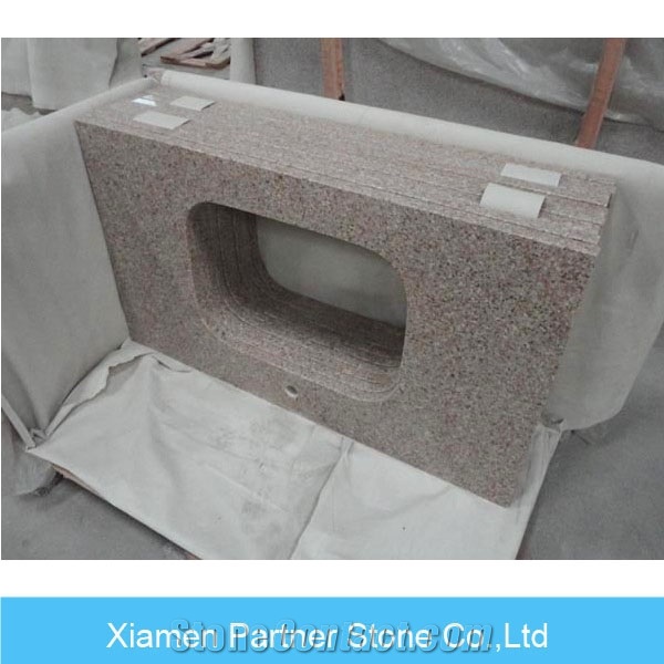G682 L-Style Counter Top, Beige Granite Bathroom Countertops