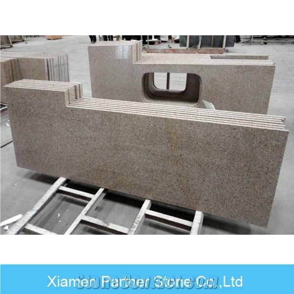 G682 L-Style Counter Top, Beige Granite Bathroom Countertops