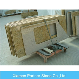 Kashmir Gold Kitchen Countertop, Yellow Granite Kitchentops Kashmir Gold Kitchen Countertop, Yellow Granite Kitchentops