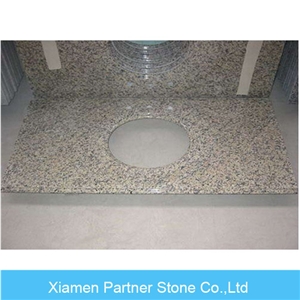 Santa Cecilia Granite Stone Bath Counter Top, Giallo Santa Cecilia Yellow Granite Vanity Tops
