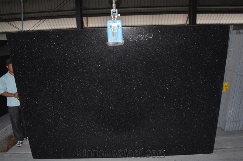 Black Galaxy Granite, Black Granite Tabletops Slabs & Tiles