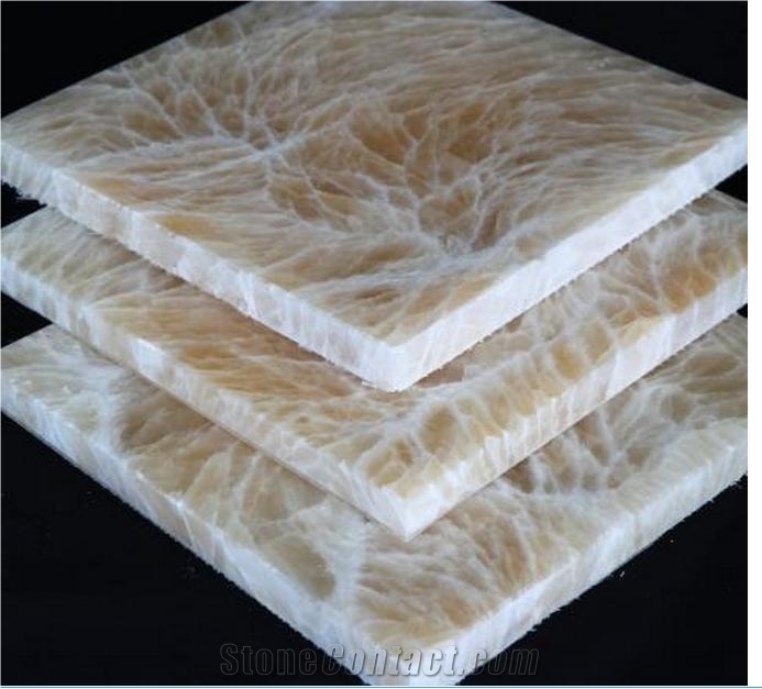 Tianrun Jade Flower Slabs & Tiles, China Brown Onyx
