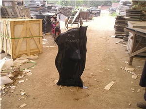 Apex Headstone, Hebei Black Granite Tombstone