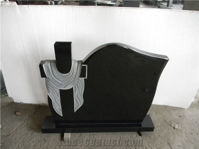Cross Headstone, Hebei Black Granite Monument & Tombstone