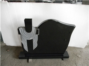 Cross Headstone, Hebei Black Granite Monument & Tombstone Cross Headstone, Hebei Black Granite Monument & Tombstone