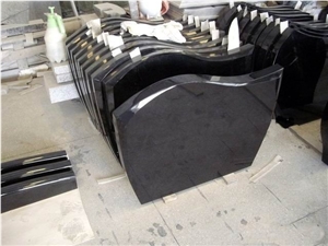 Ogee Headstone, Hebei Black Granite Monument & Tombstone Ogee Headstone, Hebei Black Granite Monument & Tombstone