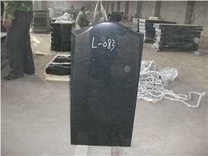 Ogee Headstone, Hebei Black Granite Monument & Tombstone