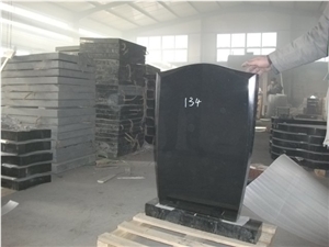 Ogee Headstone, Hebei Black Granite Monument & Tombstone
