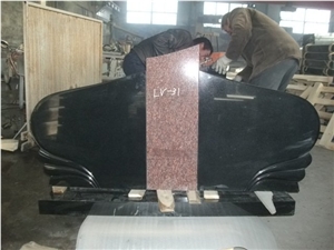 Wing Shape Headstone, Hebei Black Granite Monument & Tombstone