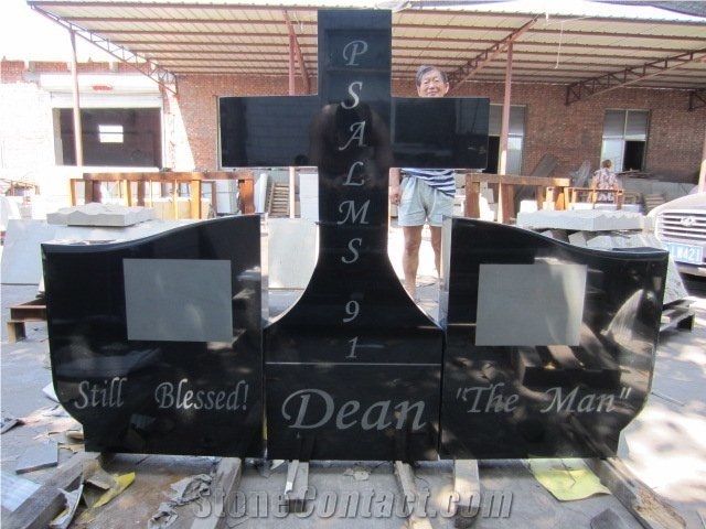 Wing Shape Headstone, Hebei Black Granite Monument & Tombstone