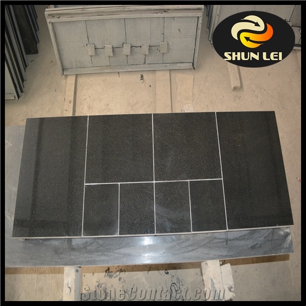 Black Granite Fireplace Back Panel