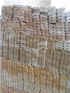 Veneer Curved Wall Tiles, Yellow Limestone Wall