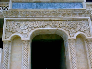 Window/Door Sills Are Made Of Natural Ston, Beige Travertine Window Sills & Doors