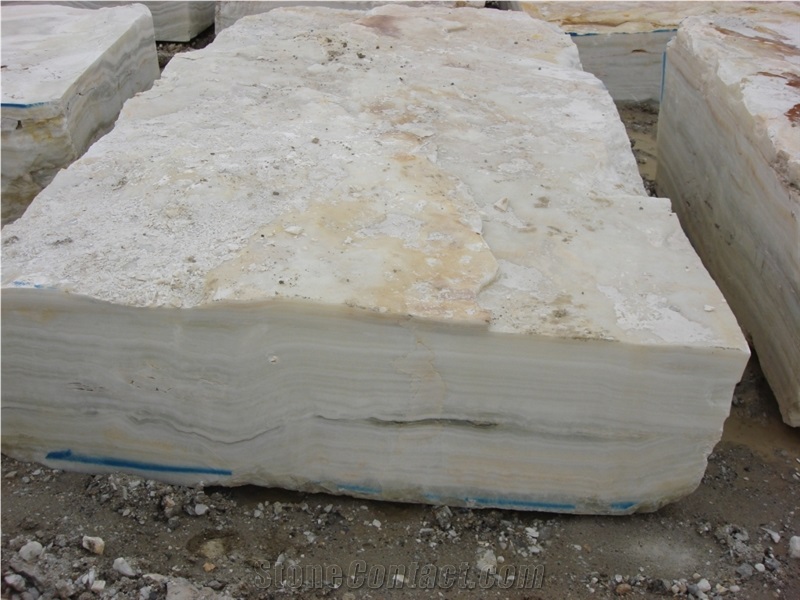 Super White Onyx Block, Iran White Onyx