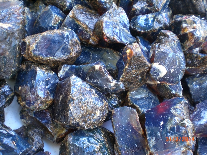 Amber Stone Blue Stone Gemstone & Precious