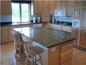 Golden Musk Kitchen Island Top, Golden Musk Quartzite Kitchen Countertops