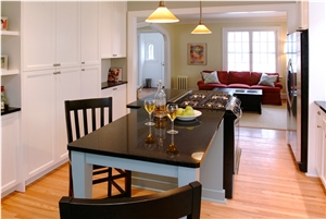 San Gabriel Black Granite Kitchen Island Countertop