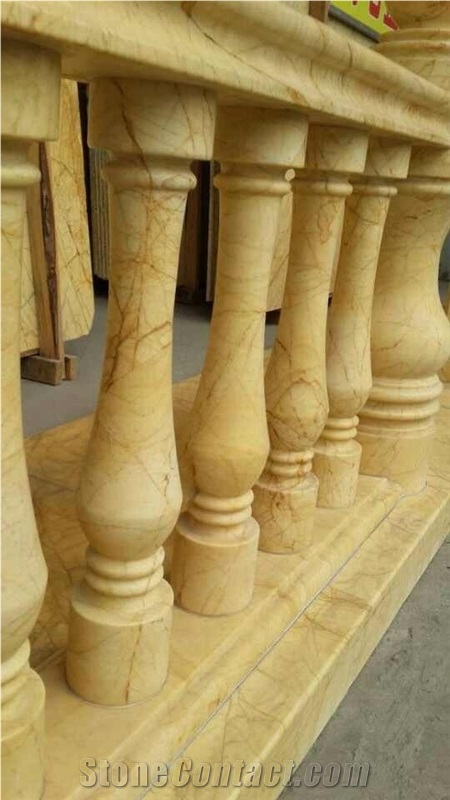 2014 New Hot Type Quarry Direct China Palace Sunshine Beige Marble Balustrades & Handrails