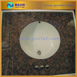 Low Price - Baltic Brown Bathroom Vanity Top with Single/Double Under Mount Sink in Stock