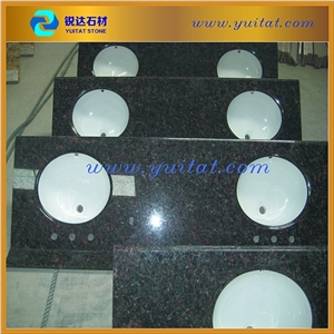 Tan Brown Granite Bathroom Vanity Top in Stock