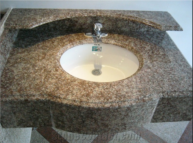 Cheapest Red Granite G687 Granite Peach Red Granite Bath Top