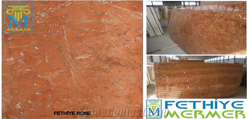 Fethiye Rose Slabs & Tiles, Turkey Brown Marble