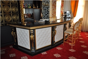 Black Quartz Stone Bar Top