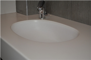 White Quartz Stone Vanity Top