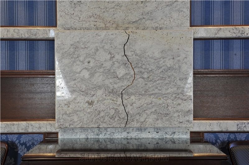 Fireplace Design in River White Granite
