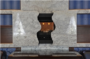 Fireplace Design in River White Granite