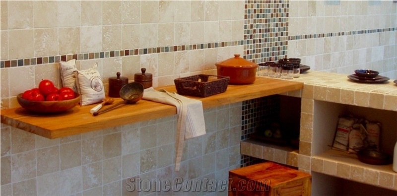Antic Colonial Travertine Wall Application Slabs & Tiles, Turkey Beige Travertine