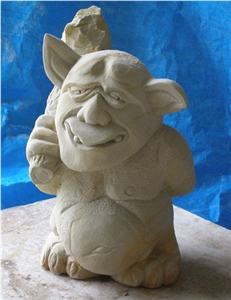 Sandstone Carved Garden Sculptures, Podhorni Beige Sandstone Garden Sculptures