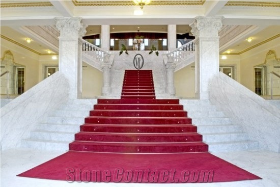 Blanco Macael Marble Stairs