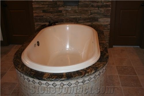 Bella Noce Granite Bath Tub Deck Surround