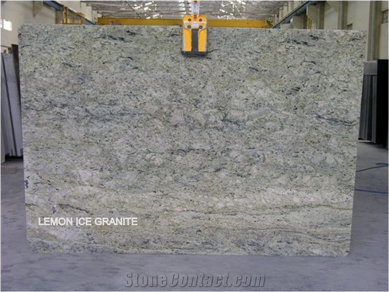 Lemon Ice Granite Slabs & Tiles, India Green Granite