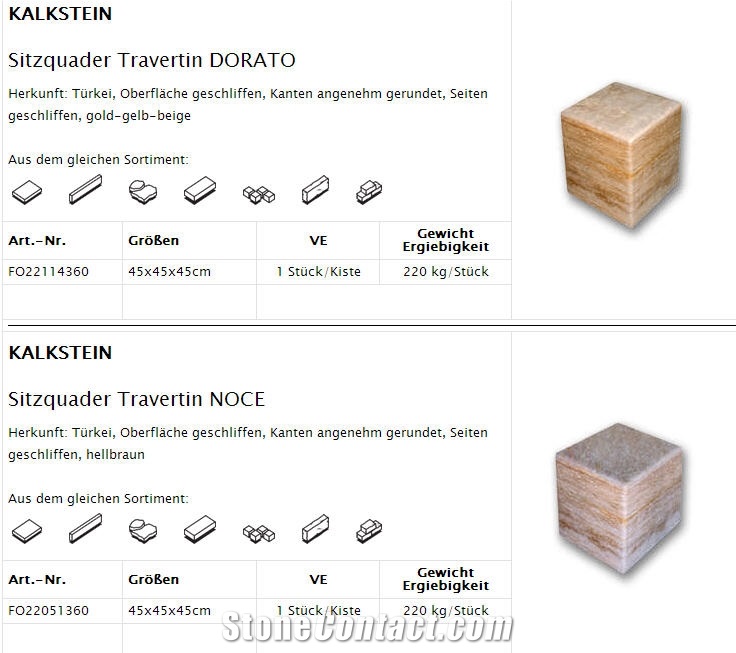 Travertine Garden Seats, Beige Travertine Bench & Table