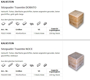 Travertine Garden Seats, Beige Travertine Bench & Table
