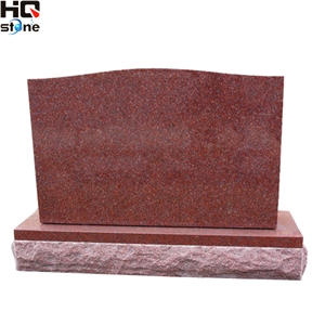 Serp. Top Monument in Indian Red Granite