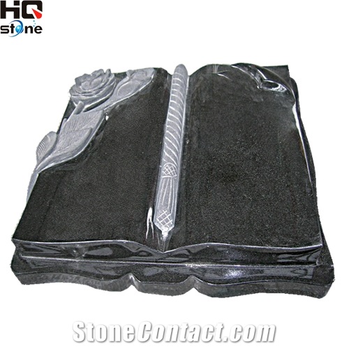 Shanxi Black Polish Book Shape Slant Grave Sale