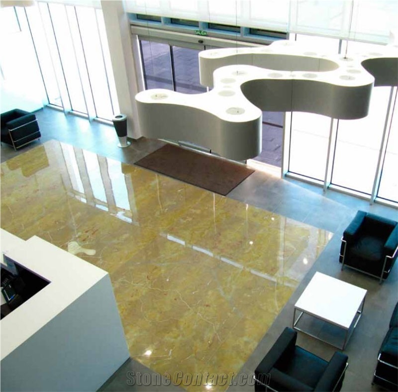 Spanish Gold Marble Tiles, Slabs